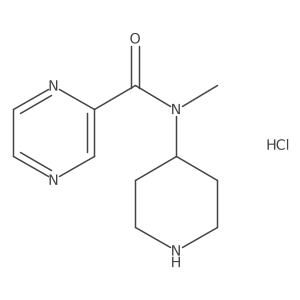 N-methyl-N-(piperidin-4-yl)pyrazine-2-carboxamide hydrochloride Structure
