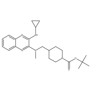 tert-Butyl 4-(((3-(cyclopropylamino)quinoxalin-2-yl)(methyl)amino)methyl)piperidine-1-carboxylate Structure