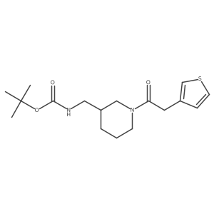 Tert-butyl ((1-(2-(thiophen-3-yl)acetyl)piperidin-3-yl)methyl)carbamate Structure