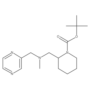 tert-Butyl 2-((methyl(pyrazin-2-ylmethyl)amino)methyl)piperidine-1-carboxylate Structure