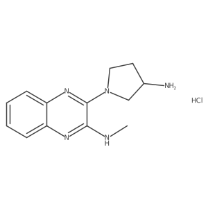 (S)-3-(3-aminopyrrolidin-1-yl)-N-methylquinoxalin-2-amine hydrochloride结构式