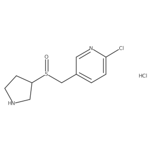 2-chloro-5-[[(R)-[(3S)-pyrrolidin-3-yl]sulfinyl]methyl]pyridine;hydrochloride结构式