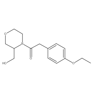 2-(4-Ethoxyphenyl)-1-(3-(hydroxymethyl)morpholino)ethanone Structure