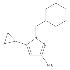1-(Cyclohexylmethyl)-5-cyclopropylpyrazol-3-amine Structure