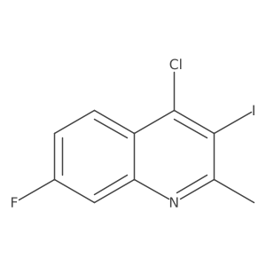 4-Chloro-7-fluoro-3-iodo-2-methylquinoline结构式