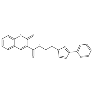 2-oxo-N-(2-(3-(pyridin-2-yl)-1H-pyrazol-1-yl)ethyl)-2H-chromene-3-carboxamide Structure
