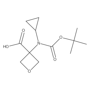 3-{[(Tert-butoxy)carbonyl](cyclopropyl)amino}oxetane-3-carboxylic acid Structure