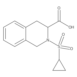 2-(Cyclopropylsulfonyl)-1,2,3,4-tetrahydroisoquinoline-3-carboxylic acid结构式