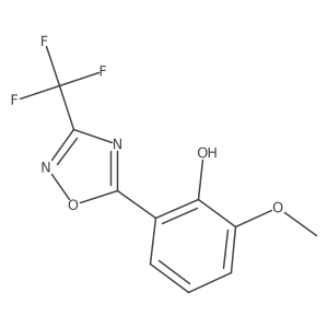 2-Methoxy-6-[3-(trifluoromethyl)-1,2,4-oxadiazol-5-YL]phenol结构式