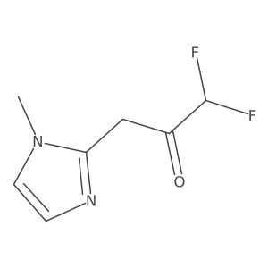 1,1-Difluoro-3-(1-methylimidazol-2-yl)propan-2-one结构式