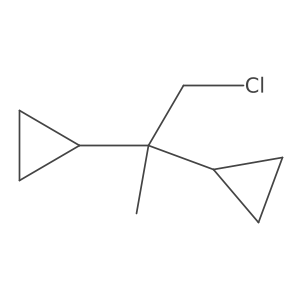 (1-Chloro-2-cyclopropylpropan-2-yl)cyclopropane Structure