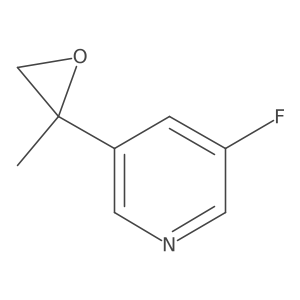 3-Fluoro-5-(2-methyloxiran-2-yl)pyridine结构式
