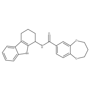 N-(2,3,4,9-tetrahydro-1H-carbazol-1-yl)-3,4-dihydro-2H-1,5-benzodioxepine-7-carboxamide Structure