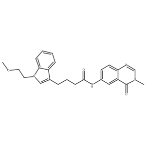 4-[1-(2-methoxyethyl)-1H-indol-3-yl]-N-(3-methyl-4-oxo-3,4-dihydroquinazolin-6-yl)butanamide Structure