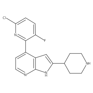 4-(6-chloro-3-fluoropyridin-2-yl)-2-piperidin-4-yl-1H-pyrrolo[2,3-b]pyridine Structure