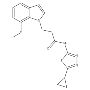 N-(5-cyclopropyl-1,3,4-thiadiazol-2-yl)-3-(7-methoxy-1H-indol-1-yl)propanamide Structure