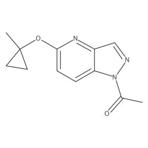 1-[5-[(1-Methylcyclopropyl)oxy]-1H-pyrazolo[4,3-b]pyridin-1-yl]ethanone结构式