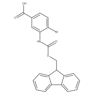 4-Bromo-3-({[(9H-fluoren-9-yl)methoxy]carbonyl}amino)benzoic acid结构式