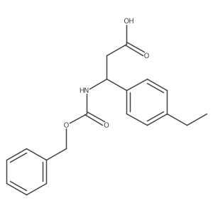 (3R)-3-{[(benzyloxy)carbonyl]amino}-3-(4-ethylphenyl)propanoic acid结构式