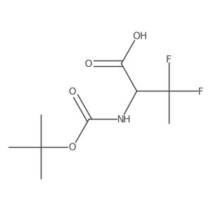 2-((Tert-butoxycarbonyl)amino)-3,3-difluorobutanoic acid Structure