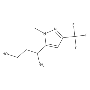 3-amino-3-[1-methyl-3-(trifluoromethyl)-1H-pyrazol-5-yl]propan-1-ol Structure