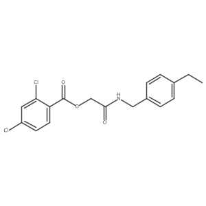 {[(4-Ethylphenyl)methyl]carbamoyl}methyl 2,4-dichlorobenzoate Structure