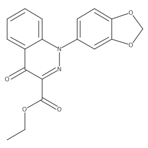 Ethyl 1-(1,3-benzodioxol-5-yl)-4-oxo-1,4-dihydrocinnoline-3-carboxylate结构式