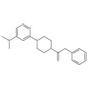 1-(4-(5-(Dimethylamino)pyridazin-3-yl)piperazin-1-yl)-2-phenylethanone Structure