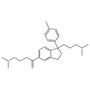 (S)-4-(Dimethylamino)-1-(1-(3-(dimethylamino)propyl)-1-(4-fluorophenyl)-1,3-dihydroisobenzofuran-5-YL)butan-1-one结构式