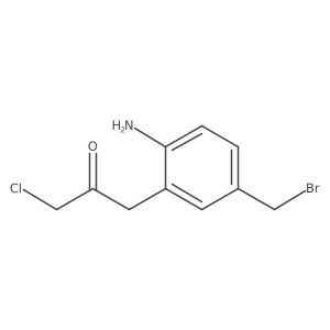 1-(2-Amino-5-(bromomethyl)phenyl)-3-chloropropan-2-one结构式