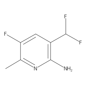 3-(Difluoromethyl)-5-fluoro-6-methylpyridin-2-amine结构式
