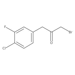 1-Bromo-3-(4-chloro-3-fluorophenyl)propan-2-one结构式