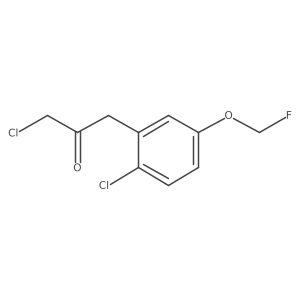 1-Chloro-3-(2-chloro-5-(fluoromethoxy)phenyl)propan-2-one结构式