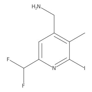 (6-(Difluoromethyl)-2-iodo-3-methylpyridin-4-yl)methanamine结构式