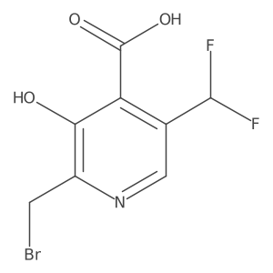 2-(Bromomethyl)-5-(difluoromethyl)-3-hydroxypyridine-4-carboxylic acid Structure