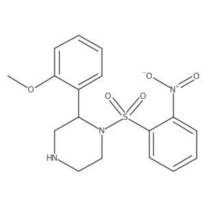 2-(2-Methoxyphenyl)-1-(2-nitrobenzenesulfonyl)piperazine Structure