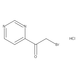2-Bromo-1-(pyrimidin-4-yl)ethanone hydrochloride结构式