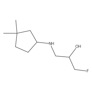 1-[(3,3-Dimethylcyclopentyl)amino]-3-fluoropropan-2-ol结构式