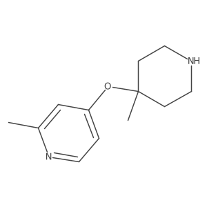 2-Methyl-4-[(4-methylpiperidin-4-yl)oxy]pyridine结构式