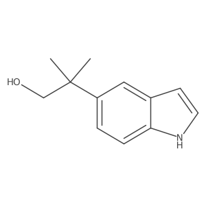 2-(1H-indol-5-yl)-2-methylpropan-1-ol结构式