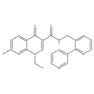 N-([2,3'-bipyridin]-3-ylmethyl)-1-ethyl-7-methyl-4-oxo-1,4-dihydro-1,8-naphthyridine-3-carboxamide结构式