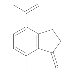 2,3-Dihydro-7-methyl-4-(1-methylethenyl)-1H-inden-1-one结构式