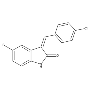 3-(4-Chlorobenzylidene)-5-fluoro-1,3-dihydro-2H-indol-2-one结构式