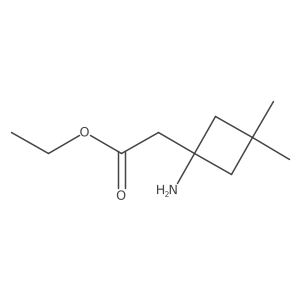 Ethyl 2-(1-amino-3,3-dimethylcyclobutyl)acetate Structure