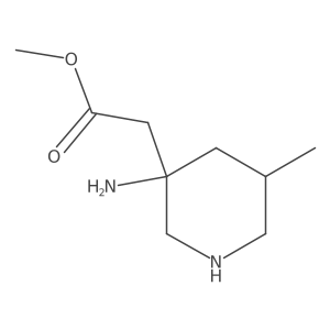 Methyl 2-(3-amino-5-methylpiperidin-3-yl)acetate Structure