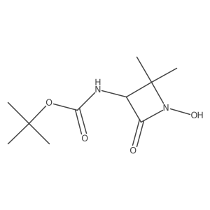 (R)-tert-Butyl (1-hydroxy-2,2-dimethyl-4-oxoazetidin-3-yl)carbamate结构式