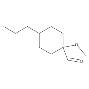 1-Methoxy-4-propylcyclohexane-1-carbaldehyde结构式