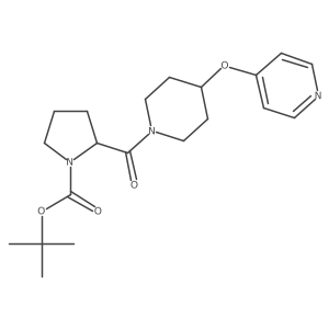 Tert-butyl 2-(4-(pyridin-4-yloxy)piperidine-1-carbonyl)pyrrolidine-1-carboxylate Structure