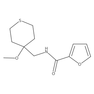 N-((4-methoxytetrahydro-2H-thiopyran-4-yl)methyl)furan-2-carboxamide结构式