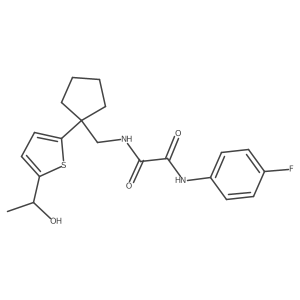 N1-(4-fluorophenyl)-N2-((1-(5-(1-hydroxyethyl)thiophen-2-yl)cyclopentyl)methyl)oxalamide Structure